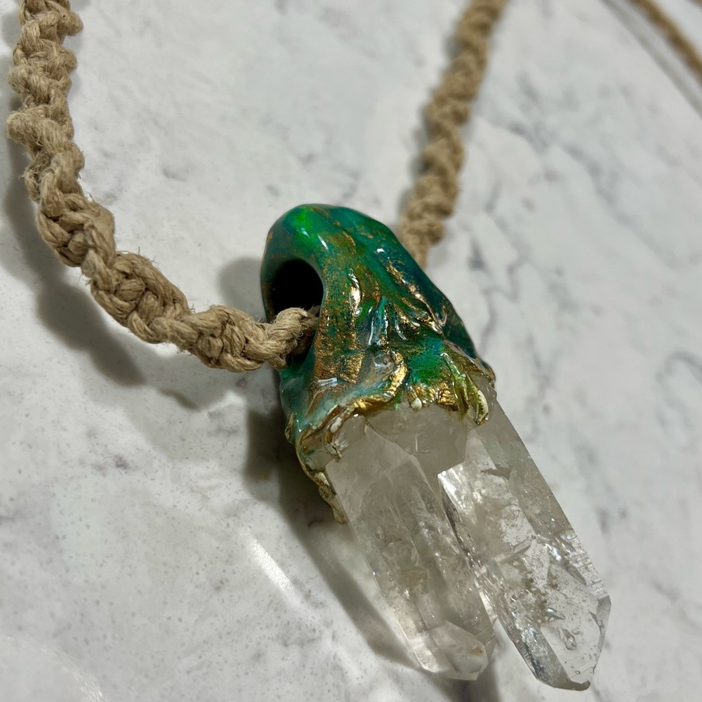 Crystal Necklace by Adina Mills. Authentic, handcrafted, OOAK wearable art